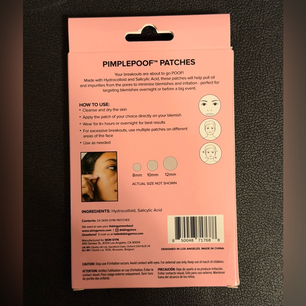 Skin Gym Pimplepoof Blemish Patches Hydrocolloid Salicylic Acid 24 Pack - Picture 2 of 2
